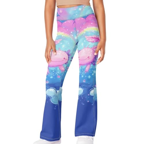 YEXIATODO Girls Flare Leggings Yoga Pants Size 5-14 Athletic Leggings Sportswear for Toddlers Teens Bell Bottom Leggings3