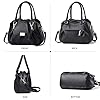 NICOLE & DORIS Frauen Tasche Elegante Handtaschen Damen Designer Shopper Schultertaschen PU Leder Henkeltasche Umhängetasche Mode Satchel Handtasche mit Vielen Fächern Schwarz #3