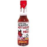 Carolina Reaper Hot Sauce From Hell - 5 Ounce - Gourmet Carolina Reaper Hot Sauce for Chicken Wings - Perfect for the Fan of Extra Hot Hot Sauces - Dance with the Devil!