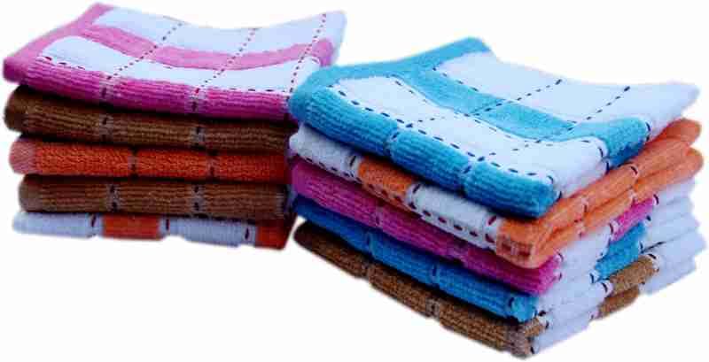 ORAS Premium Solid Soft Cotton Face Towel 25x25 cm | Light Weight | Quick Dry | Small Size | Travel Friendly | Home & Kitchen Use | Machine Washable (Multicolor, Set of 6)-image-46