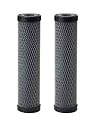 CFS – 2 Pack Universal Advanced Premium Carbon Filter Standard Capacity Whole House & RV Water Filter – Whole House Replacement Water Filter Cartridge, 5 Micron - Black