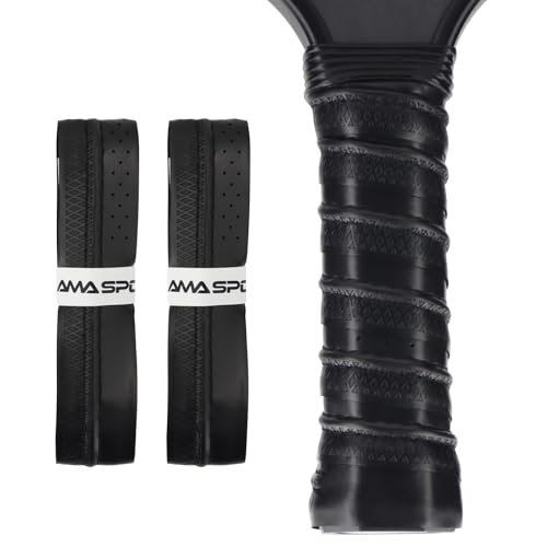 AMA SPORT Pickleball Paddle Grip Tape 2 Pack Pickleball Overgrip Replacement Grip Wrap for Pickleball Rackets Anti-Slip Grip Ridge Easy Installation and Long-Lasting Performance