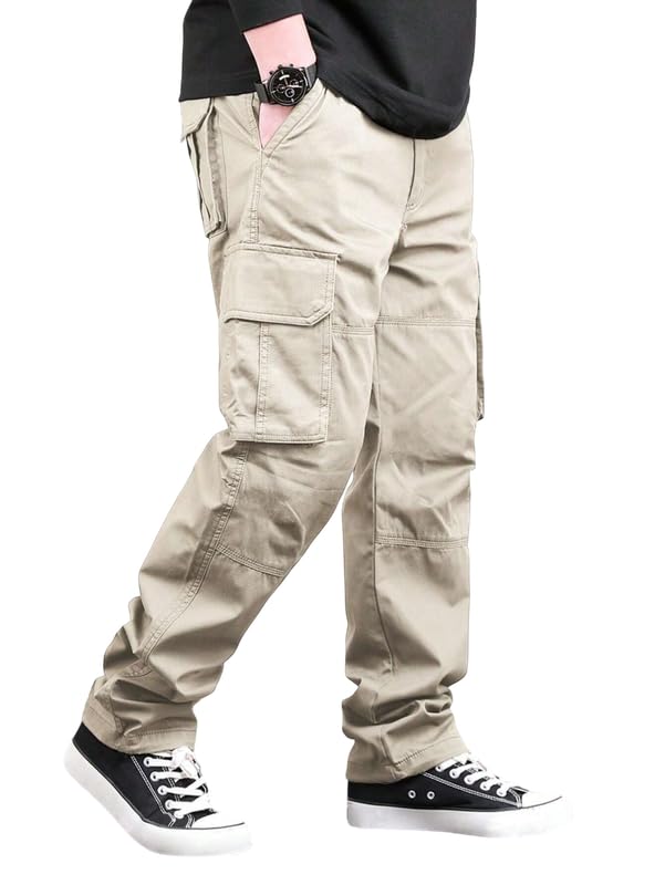 Image of DEELMO Men's Stylish Multi-Pocket Cargo Pants || Casual Fit Pants Trousers || Stylish Trousers for Men || Men's Cargo (MD501 01 08)