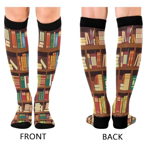 Image of Compression Socks for Men Women Colorful Knee High Socks Support for Athletic Sport Running Hiking Fitness