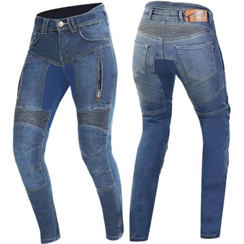 Trilobite Parado Monolayer - Pantalones vaqueros para mujer, corte ajustado, CE AAA con Tri-Stretcher Pro 5.0 Denim y protectores, Azul I Slim Fit, 36