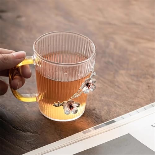Taza de café en vidrio borosilicato resistente con relieve vertical 6