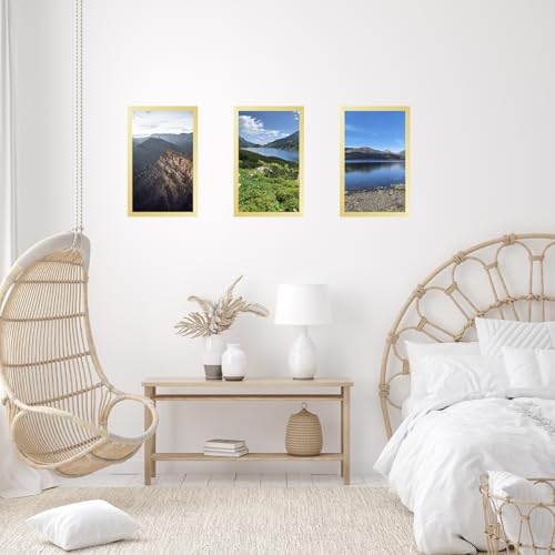 Image of JCJMY 13x22 Picture Frame Gold for Poster Photo Picture, Horizontal and Vertical Formats for Wall Hanging, 13 x 22 Wall Gallery Poster Photo Frame for 13 by 22 Photos Posters, Gold