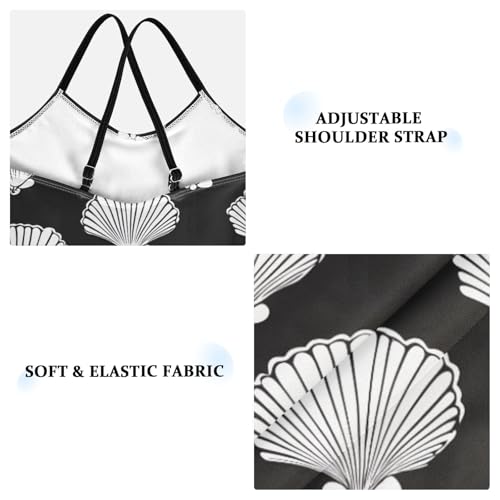 White Seashell Girls One Piece Swimsuits Quick Dry Beach Swimwear Bathing Suit4