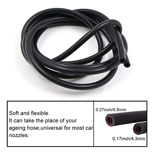 Windshield Washer Hose Kit - 3 Meter Universal Washer Fluid Hose With 6 Pcs Hose Connectors, Suitable For Most Windshield Washer Nozzle Installation, Connect Car Water Pump And Nozzles #TOP1