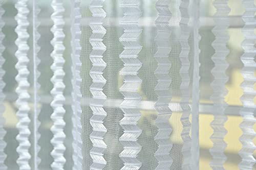 Image of HOME UTSAV 1 Piece Sheer Premium Tissue Net Polyester Curtains for Window 6 Feet, White