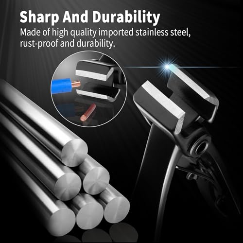 EBEWANLI Straight Nail Clipper, 17mm Wide Jaw Opening Extra Large Toenail Clippers for Thick Nails or Tough Fingernail & Ingrown Toenail, Heavy Duty Thick Toenail Clippers for Seniors, Men, Adult