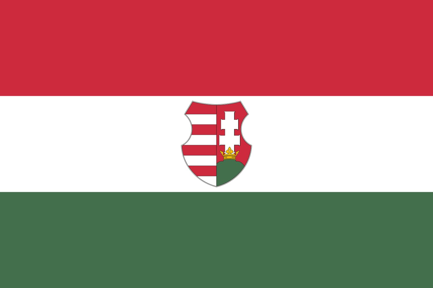 Drapeau Hongrie variante 1946 grand format résistant aux intempéries