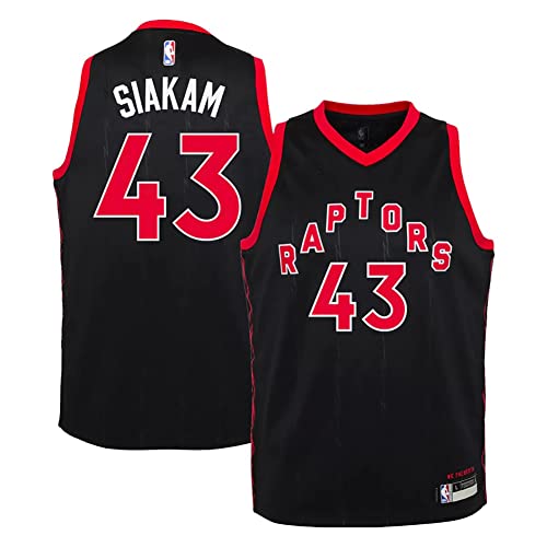 Outerstuff Pascal Siakam Toronto Raptors #43 Youth 8-20 Black Red Statement Edition Swingman Jersey (8)