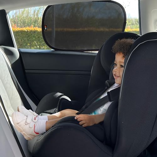 Image of Baby Uma Car Window Shades (2 Pack) - 18.9″ x 12″, UPF 50+ Car Window Covers, 99% UVB + 94% UVA Protection, Static Cling Sun Shade with Travel Bag (Small)