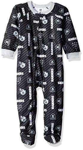 NFL Oakland Raiders Unisex-Baby Blanket Sleeper, Black, 18 Months