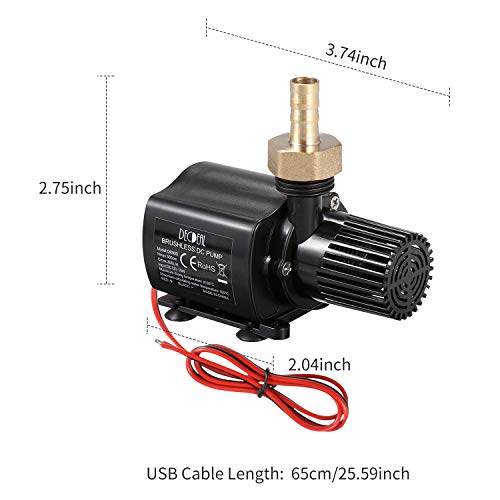 Loijon DECDEAL Bomba de água sem escova DC12V ultra-silenciosa Micro bomba de água sem escova Bomba