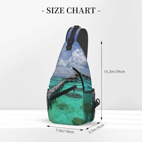 Bolso Cruzado Deportivo para Hombre y Mujer Negro miniatura 3