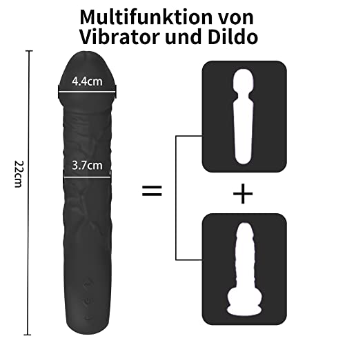 Dildo Vibrator für Sie Klitoris Leise, Vibration für Frauen Sex Spielzeug für die Frau Extrem mit 10 Vibrationsmodi und Stärksten Modus, Vibratorstarb Diloschwanz für Frauen Männer Paare 22cm – Bild 7