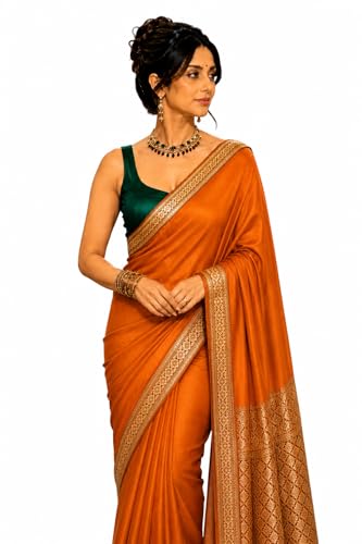 Image of Women's Glory Banarasi Satin Silk Saree for Women.