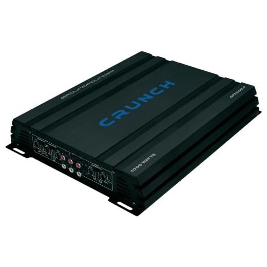 Crunch GPX1000.4 4.0 Car Wired Black audio amplifier - Crunch GPX1000.4, 4.0 channels, A/B, 0.05%, 100 dB, 0-12 dB, 20000