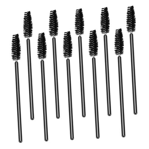 FOYTOKI 50pcs Disposable Mascara Brush Curved Eyebrow Makeup Applicators Brow Spoolies for Eyebrows