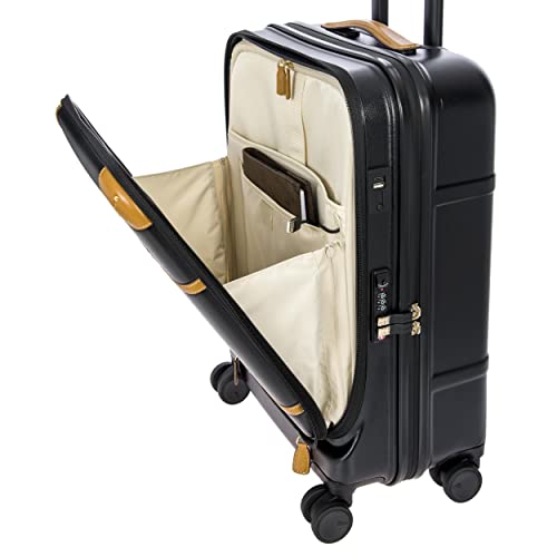Bric's Bellagio 2.0 Spinner Trunk With Pocket - 21" Carry On Suitcase - Tsa Approved Luggage - Black #TOP3