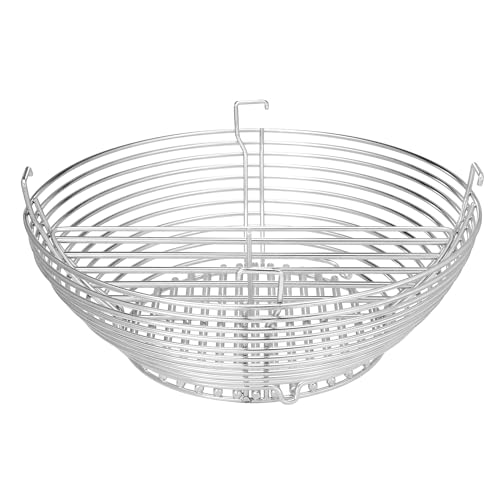Kamado Joe KJ-MCC23 Stainless Steel Charcoal Basket Grill Accessory for Classic Joe, Black