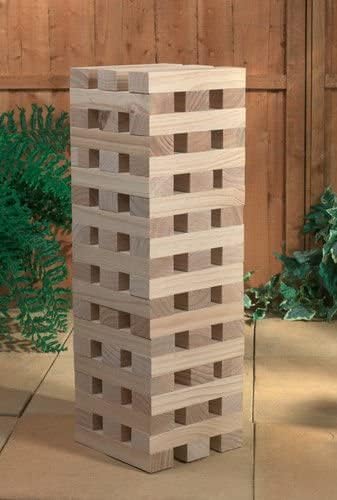 FastWrite Wooden Giant Tumbling Tower Fun Garden Family Outdoor Game - Next Day Delivery