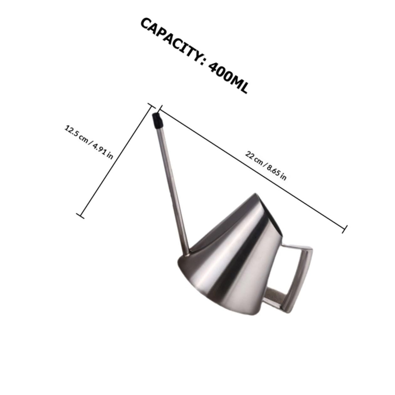 Elegante Regadera con Boquilla para Plantas Regadera De Acero Inoxidable De 400 Ml