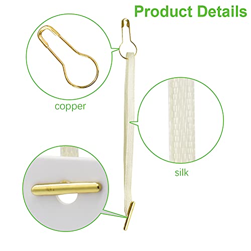 4.5\" 500Pcs Hang Tag Fasteners Silks and Satin Strings Safety Pin and Barb Easy and Fast to Attach (Beige)