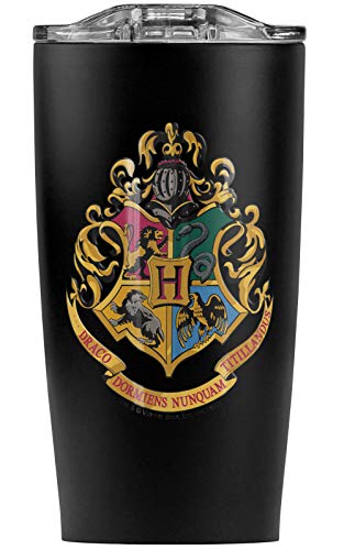 HARRY POTTER/HOGWARTS SCHOOL CREST - Stainless Steel Tumbler 20 oz Coffee Travel Mug/Cup, Vacuum Insulated & Double Wall with Leakproof Sliding Lid
