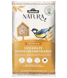 Dehner Natura Premium - Comida para Aves Silvestre...: Popular en el menú de muchas aves silvestres y de jardín domésticas Sin residuos de cáscara: ideal para la alimentación en terraza y balcón La fuente de nutrientes de alta calidad es adecuada para la alimentación de 365 días Alto contenido de aceite ...