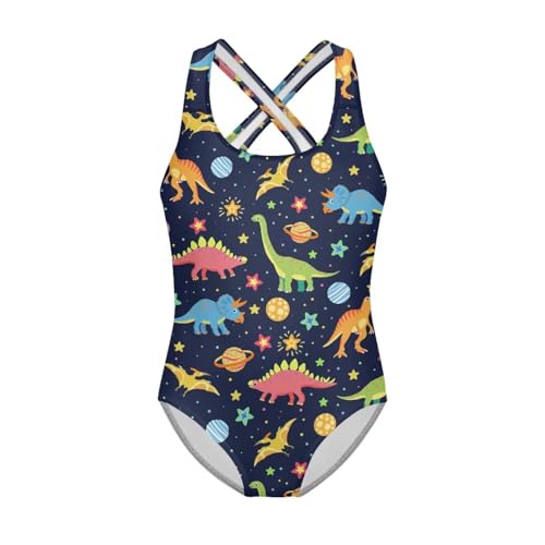 Image of Girls One Piece Swimsuit Teens Cross Back Summer Beach Wear for 5-14Y