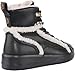 GUESS FL8RMSELE12 Women's Ramsi Lace Up High Top Sneaker Trainers (Black, UK 8), Black, 8 UK