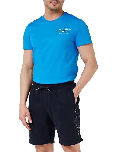 Tommy Hilfiger Herren Sweatshorts Tommy Logo Kurz, Blau (Desert Sky), L