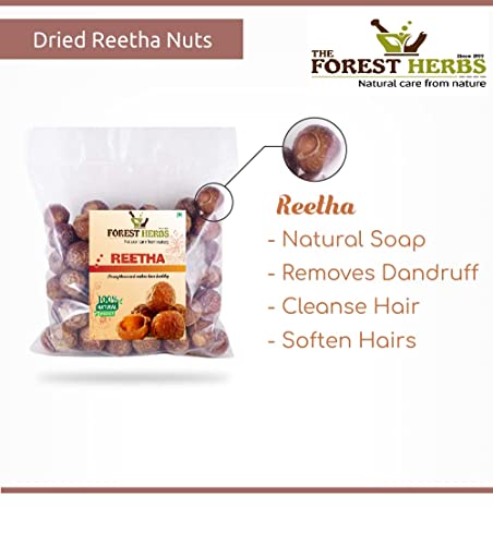 The Forest Herbs Natural Care From Nature Organic Whole Dried Amla, Reetha, Shikakai Raw Form for Hair Care Combo Each 200Gms