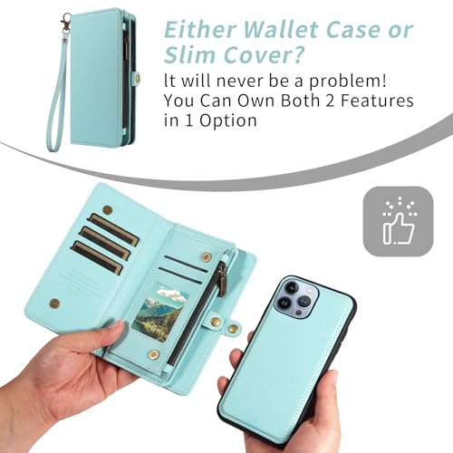 Coque iPhone 13 Pro Max Asuwish Vert antichoc élégante - 4