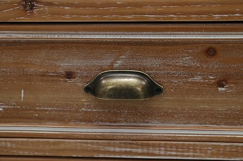 Image of LKTART 55 inch Tall Solid Wood Kitchen Pantry Storage Cabinet with Drawers | Solid Wood Frame;Farmhouse /French Country Narrow Corner Glass Display Cabinet;Narrow Storage Cabinet;Tall Accent Cabinet
