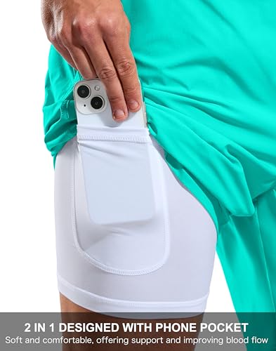 Image of G Gradual Mens Swim Trunks with Compression Liner 7 inch /9'' Quick Dry Board Shorts Swimsuit Bathing Suit for Men Zipper Pockets