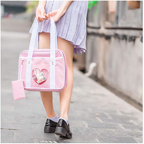 Ita Heart Shape Window Japanese Handbag JK Purse Satchel for Lolita Comic DIY Shoulder Bag4