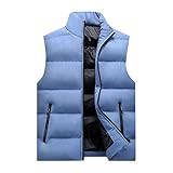 YKARITIANNA Men's Outerwear Vests Winter Quilted Padded Vest Gilet Stand Collar Warm Puffer Vest...