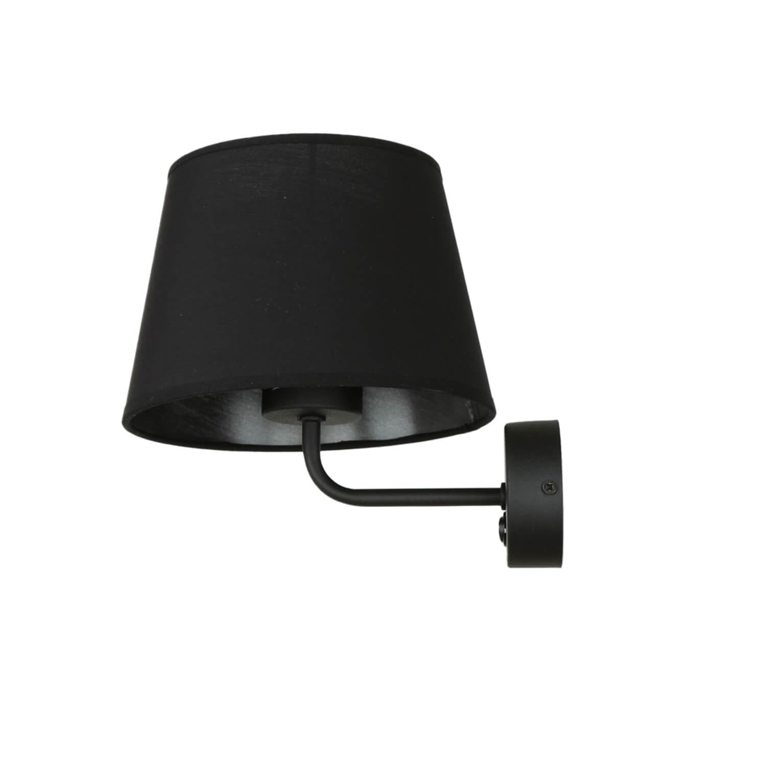 Wandlamp stof metaal zwart slaapkamer woonkamer hal H: 24 cm E27 max. 60 watt huiselijke Bauhaus wandlamp eetkamer MAJA