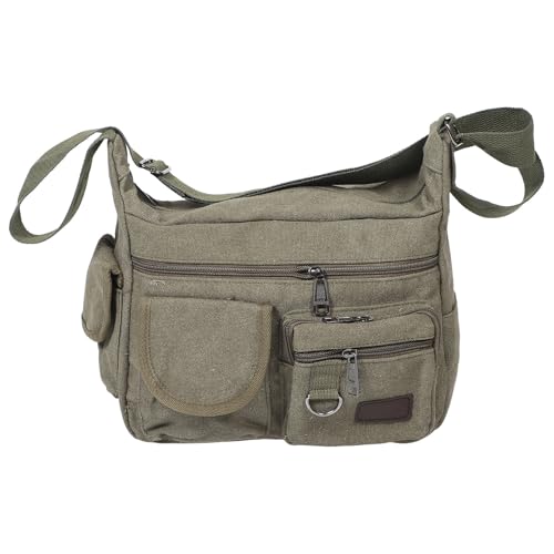 Bolso bandolera grande de lona de hombre espacioso para uso diario y viaje casual