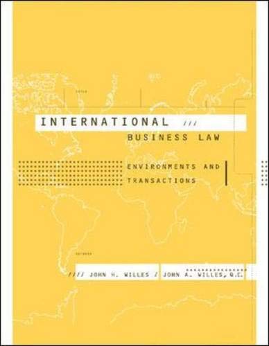 Télécharger International Business Law: Environments and Transactions PDF