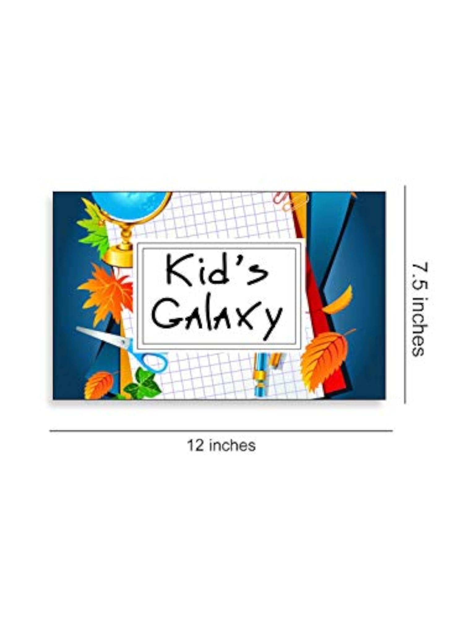 Printed Study Material Name Plate, MDF 12 X 7.5 Inches