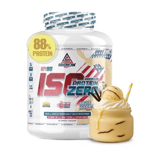 AS American Suplement | Proteina Isolada Zero 2kg | 0% Azúcares y 0% Grasa | Proteina Whey Isolate | Iso Whey Zero | Proteinas Isolate | Aumenta Músculo Sin Grasa | Bajo en Carbohidratos | Vainilla