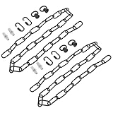 Parliky 2 Sets Gartendeko Brückengeländer Kettensicherung Wetterfeste Eisenketten für Schaukel Hängesessel mit Robustem Schutz für Gartenbrücken und Außenbereich