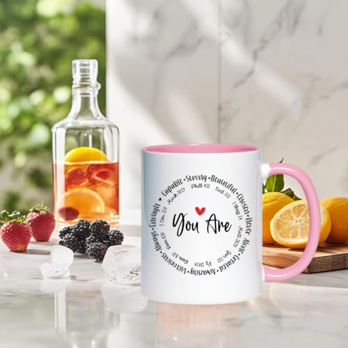 Taza de café con versículo bíblico cristiana cerámica 11 oz miniatura 4