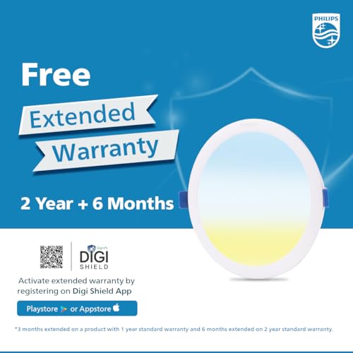 Image of PHILIPS 10W 3in1 Round AstraGlow Pro LED Ceiling Light | Slim Surface Panel for Home & Office | Energy Efficient Bright LED Fixture | Pack of 6