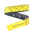 VAXATO 5 Foot Easy Read Tape Measure,1-Inch Wide Dual Sided Measuring Tape | Ft/Inch/Imperial/Metric/Fractions/Decimals/Engineer Scale (Black-Yellow)